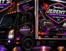 Jeremy’s Mobile Garage branded service truck